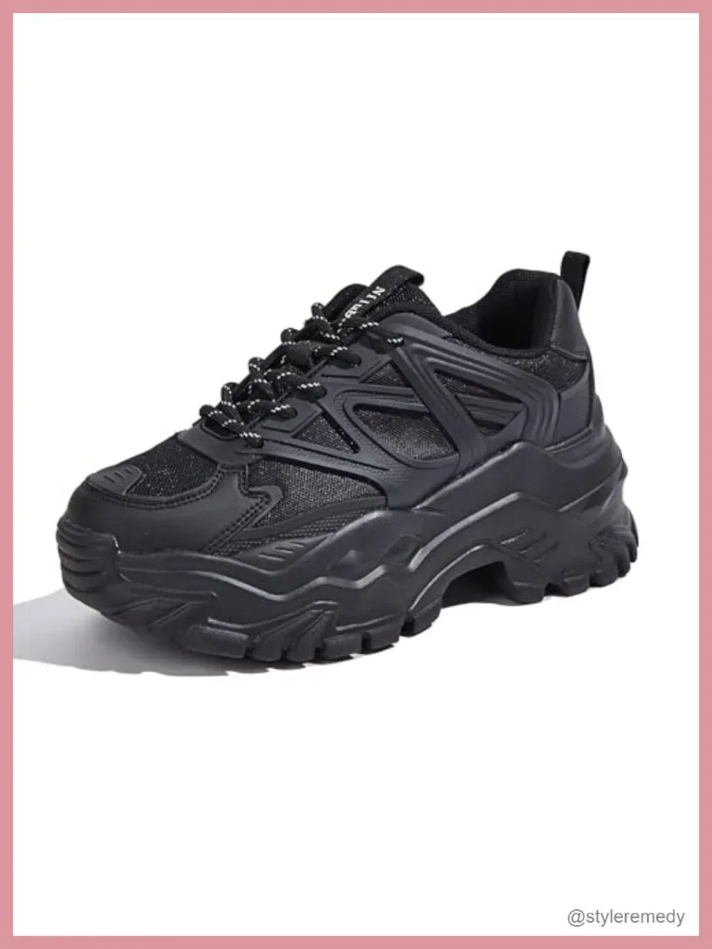 Chunky Platform Sneakers Women Lace Up Walking Shoes Comfortable Casual Tennis